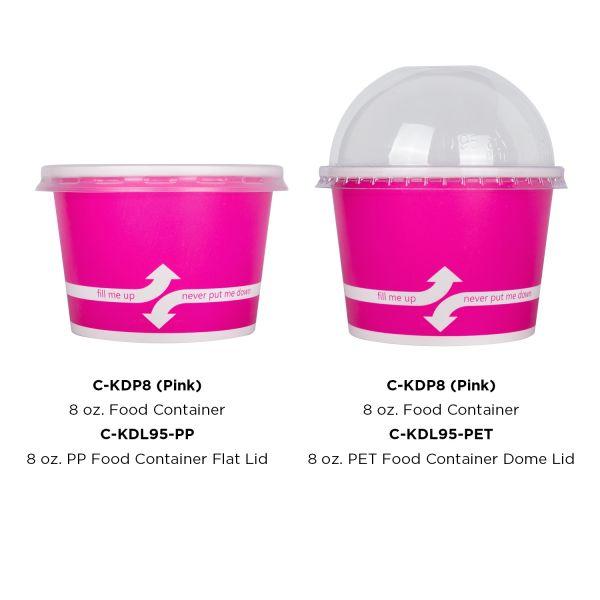 Wholesale 8 oz Pink Ice Cream Paper Cups (95mm) - 1,000 ct