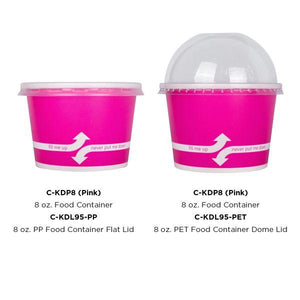 Wholesale 8 oz Pink Ice Cream Paper Cups (95mm) - 1,000 ct