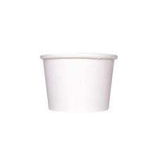 Load image into Gallery viewer, Wholesale 8 oz Solid White Ice Cream Paper Cups (95mm) - 1,000 ct
