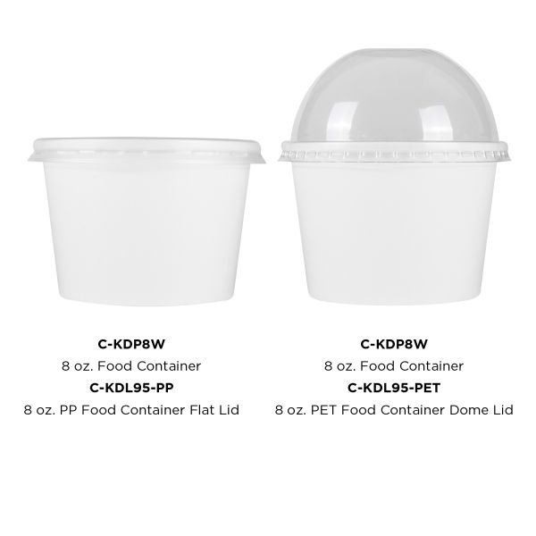 Wholesale 8 oz Solid White Ice Cream Paper Cups (95mm) - 1,000 ct