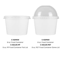 Load image into Gallery viewer, Wholesale 8 oz Solid White Ice Cream Paper Cups (95mm) - 1,000 ct
