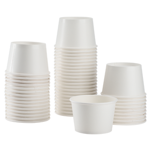 Wholesale 8 oz Solid White Ice Cream Paper Cups (95mm) - 1,000 ct