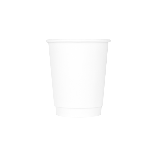 Wholesale 8oz Insulated Paper Hot Cups - White (80mm) - 500 ct
