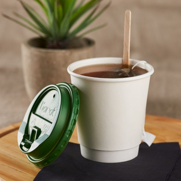Wholesale 10oz Insulated Paper Hot Cups - White (90mm) - 500 ct