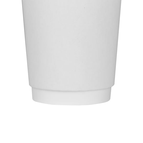 Wholesale 16oz Insulated Paper Hot Cups - White (90mm) - 500 ct