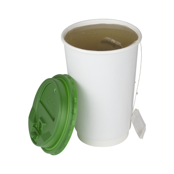 Wholesale 16oz Insulated Paper Hot Cups - White (90mm) - 500 ct