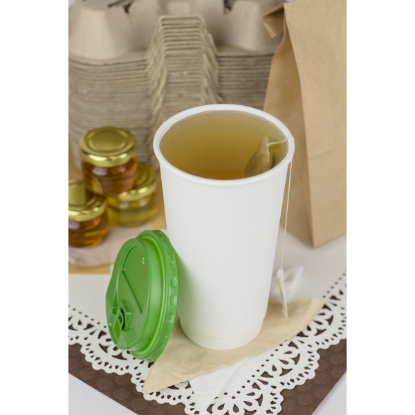 Wholesale 20oz Insulated Paper Hot Cups - White (90mm) - 300 ct
