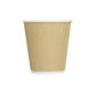 Wholesale 10oz Ripple Paper Hot Cups - Kraft (90mm) - 500 ct