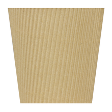 Load image into Gallery viewer, Wholesale 10oz Ripple Paper Hot Cups - Kraft (90mm) - 500 ct
