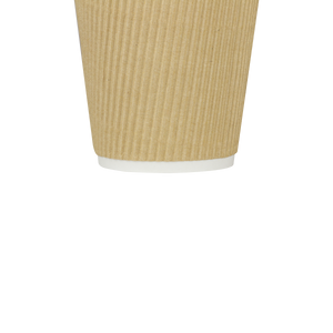 Wholesale 10oz Ripple Paper Hot Cups - Kraft (90mm) - 500 ct