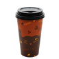 Wholesale 16oz Generic Paper Hot Cups and Black Sipper Dome Lids 90mm