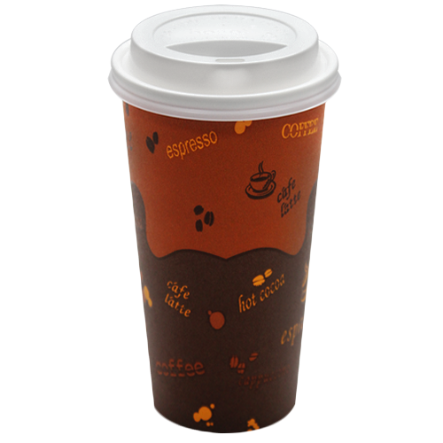 Wholesale 20oz Generic Paper Hot Cups and White Sipper Dome Lids 90mm