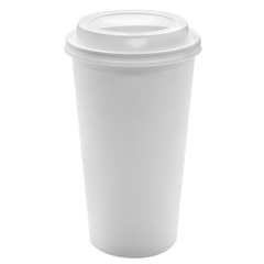 Wholesale 20oz White Paper Hot Cups and White Sipper Dome Lids 90mm
