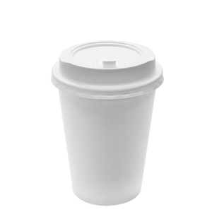 Wholesale 12oz White Paper Hot Cups and White Enclosure Lids 90mm