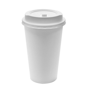 Wholesale 16oz White Paper Hot Cups and White Enclosure Lids 90mm