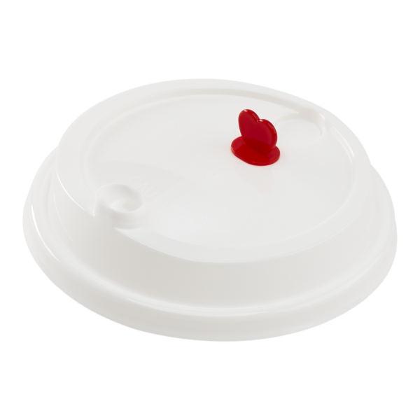 Wholesale 24oz Sipper Dome Lid for Tall Premium Plastic Cup - White - 1000 ct