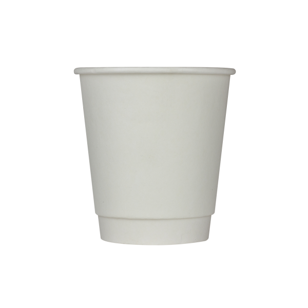 Wholesale 10oz Wrapped Insulated Paper Hot Cups - White (90mm) - 500 ct