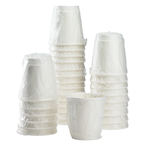 Wholesale 10oz Wrapped Insulated Paper Hot Cups - White (90mm) - 500 ct