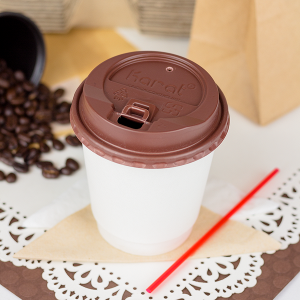 Wholesale 10oz Wrapped Insulated Paper Hot Cups - White (90mm) - 500 ct