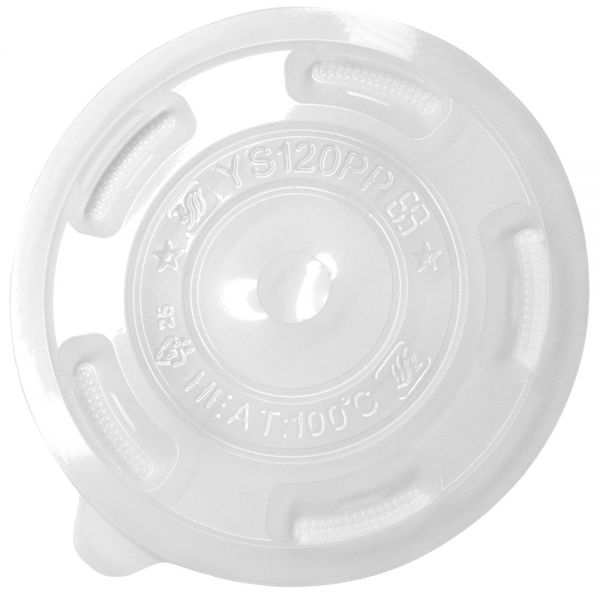 Wholesale Plastic Flat Lids (120mm) - 1,000 ct