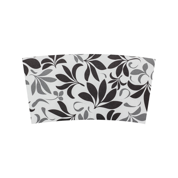 Wholesale Traditional Cup Sleeves - Fleur Black - 1,000 ct