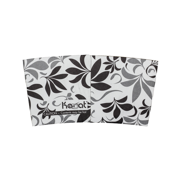 Wholesale Traditional Cup Sleeves - Fleur Black - 1,000 ct