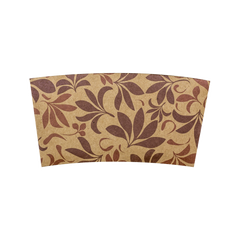 Wholesale Traditional Cup Sleeves - Fleur Brown - 1,000 ct