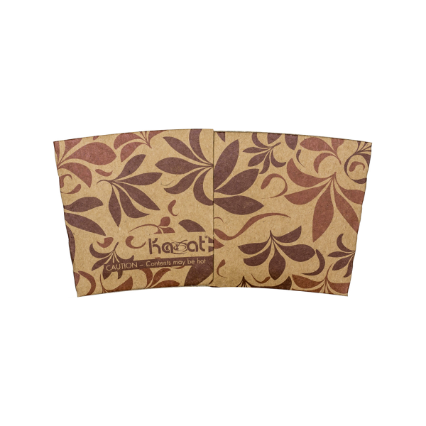 Wholesale Traditional Cup Sleeves - Fleur Brown - 1,000 ct