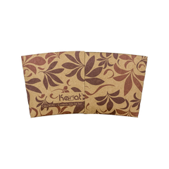 Wholesale Traditional Cup Sleeves - Fleur Brown - 1,000 ct