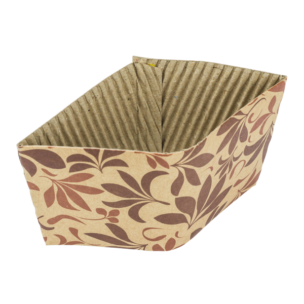 Wholesale Traditional Cup Sleeves - Fleur Brown - 1,000 ct