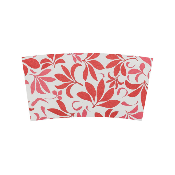 Wholesale Traditional Cup Sleeves - Fleur Red - 1,000 ct