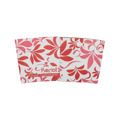 Wholesale Traditional Cup Sleeves - Fleur Red - 1,000 ct