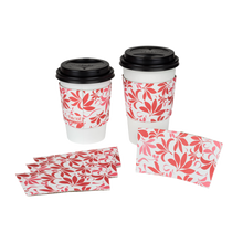 Load image into Gallery viewer, Wholesale Traditional Cup Sleeves - Fleur Red - 1,000 ct
