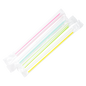 Wholesale 7.5'' Boba Straws (10mm) Poly Wrapped - Mixed Striped Colors - 2,000 ct