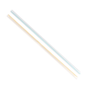 Wholesale 7.5'' Jumbo Straws (5mm) - Unwrapped - Mixed Striped Colors - 8,000 ct