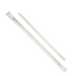 Wholesale 7.5'' Jumbo Straws (5mm) Poly Wrapped - Mixed Striped Colors - 8,000 ct