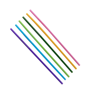 Wholesale 7.5'' - 13.5'' Unwrapped Flexible Jumbo Straws 5mm Mixed Colors - 4,000 ct