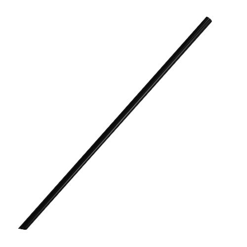 Wholesale 9'' Jumbo Straws (5mm) Unwrapped - Black - 2,000 ct