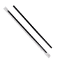 Wholesale 9" Jumbo Straws (5mm) Poly Wrapped - Black - 2,000 ct