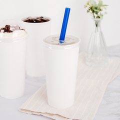 Wholesale 9'' Colossal, Blue, Poly Wrapped Straw - 1,600 ct