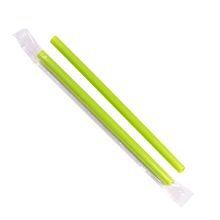 Load image into Gallery viewer, Wholesale 9&#39;&#39; Boba Straws (10mm) Poly Wrapped - Green - 1,600 ct
