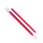 Wholesale 9" Boba Straws (10mm) Poly Wrapped - Red - 1,600 ct