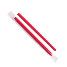 Load image into Gallery viewer, Wholesale 9&quot; Boba Straws (10mm) Poly Wrapped - Red - 1,600 ct
