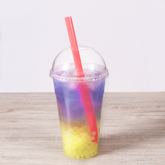 Wholesale 9" Boba Straws (10mm) Poly Wrapped - Red - 1,600 ct
