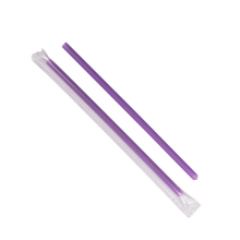 Load image into Gallery viewer, Wholesale 7.75&#39;&#39; Giant Straws (8mm) Poly Wrapped - Purple - 5,000 ct
