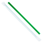 Wholesale 9'' Giant Straws (8mm) Paper Wrapped - Green - 2,500 ct