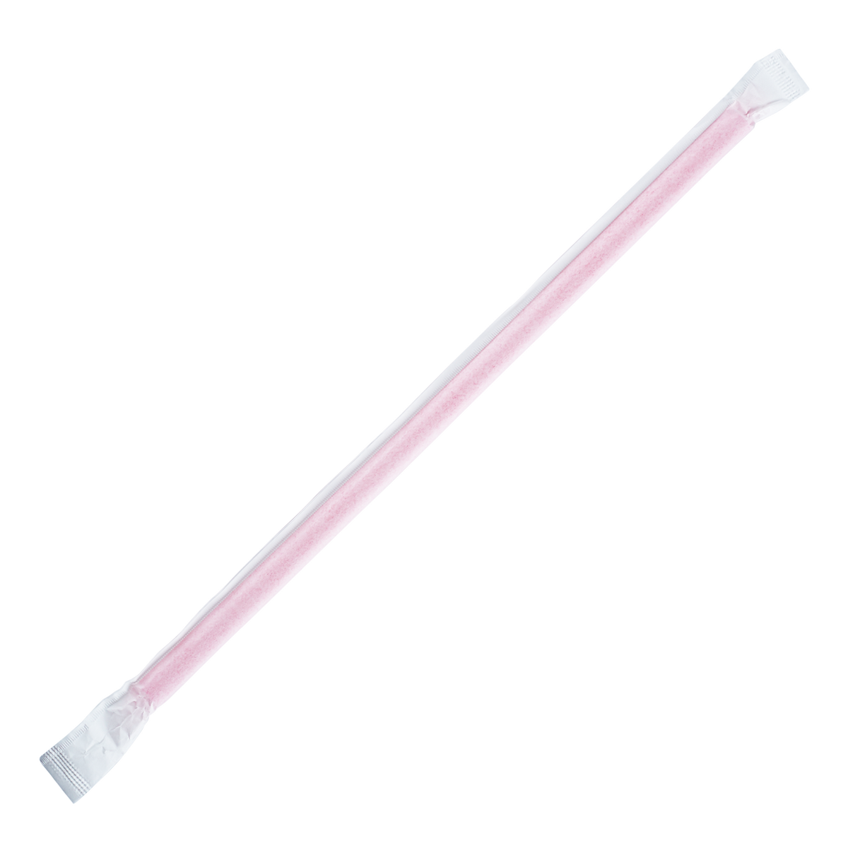 Wholesale 9'' Giant Straws 8mm Paper Wrapped - Pink - 2,500 ct