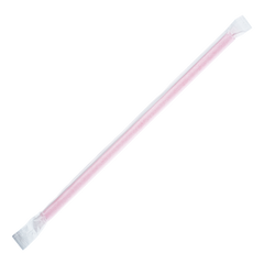 Wholesale 9'' Giant Straws 8mm Paper Wrapped - Pink - 2,500 ct