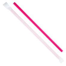 Load image into Gallery viewer, Wholesale 9&#39;&#39; Giant Straws 8mm Paper Wrapped - Pink - 2,500 ct
