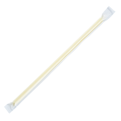 Wholesale 9'' Giant Straws (8mm) Paper Wrapped - Yellow - 2,500 ct